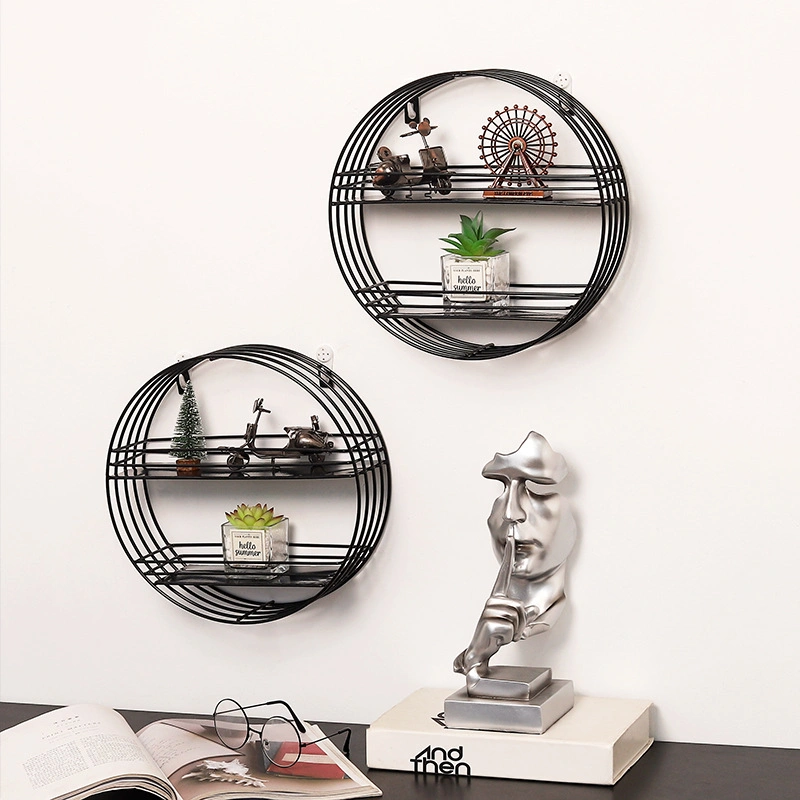 Geometric Mounted Wall Metal Decorative Hanging Wall Shelf