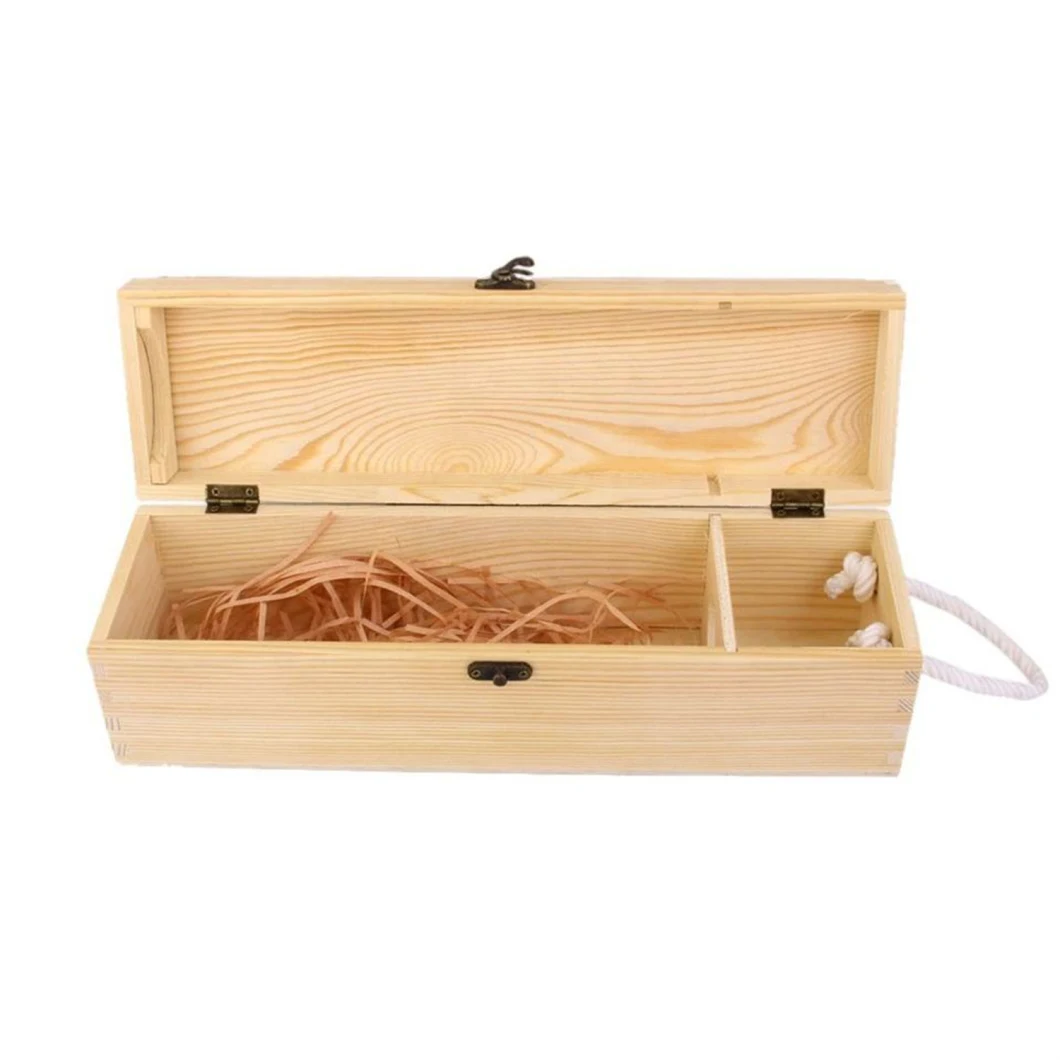 Wholesale Customized Rectangular Storage Wooden Box Wine Packaging Case